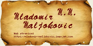 Mladomir Maljoković vizit kartica